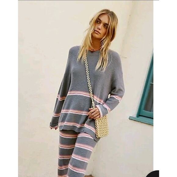 Free People Sweaters - Free People Beach Mariner Striped Cotton Blend Sweater Small